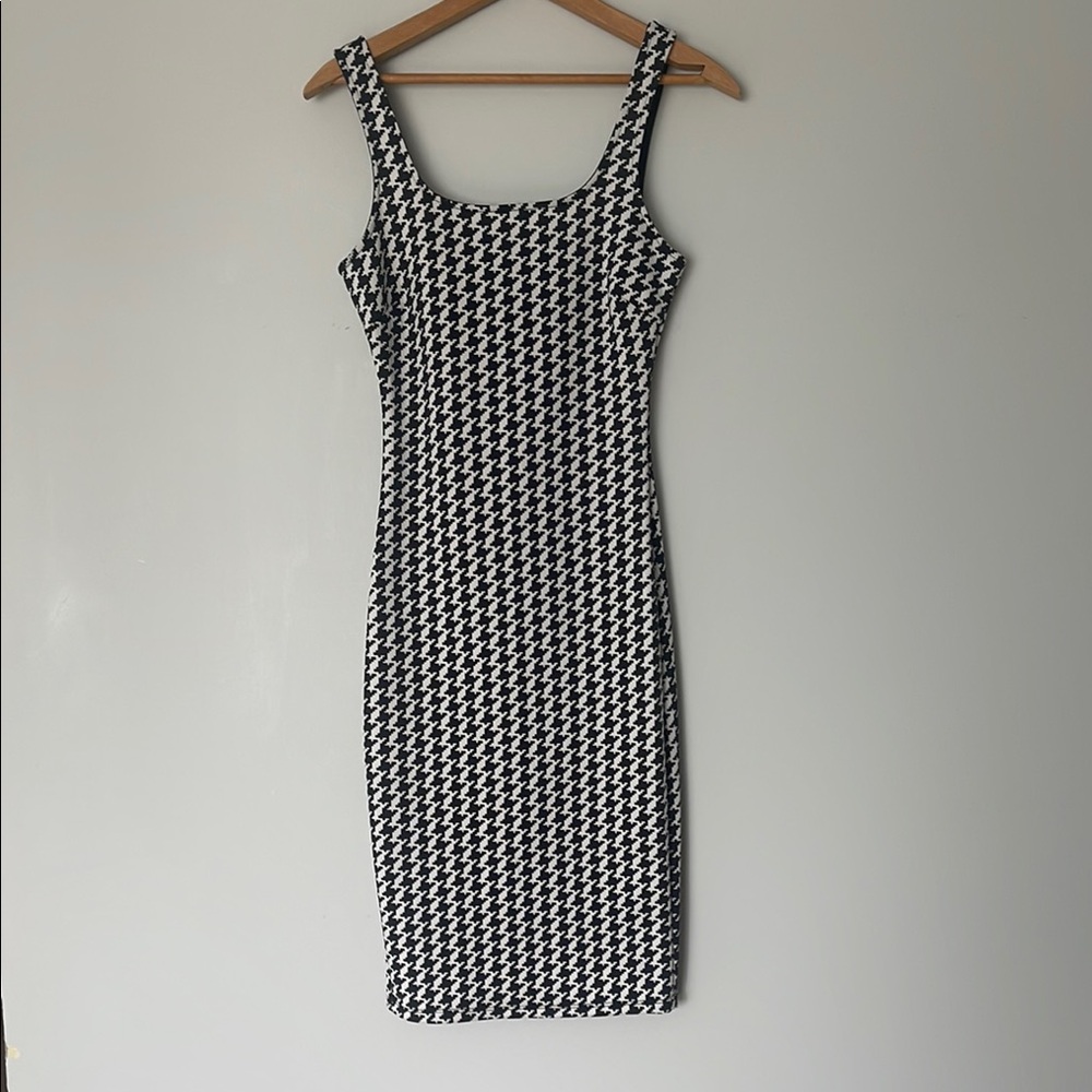 Black and White Houndstooth Dress